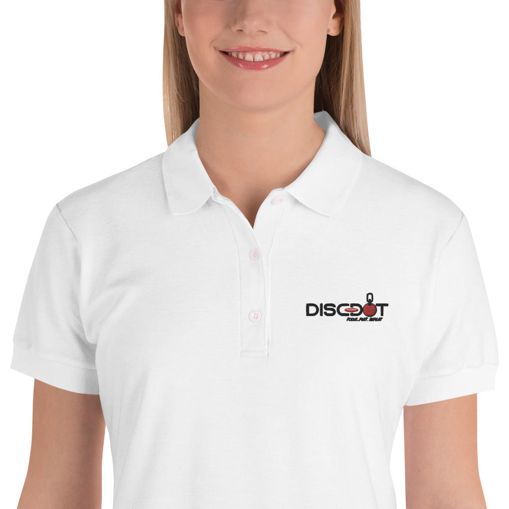 Embroidered Women's White Polo Shirt