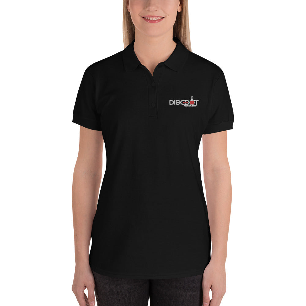 Embroidered Women's Black Polo Shirt